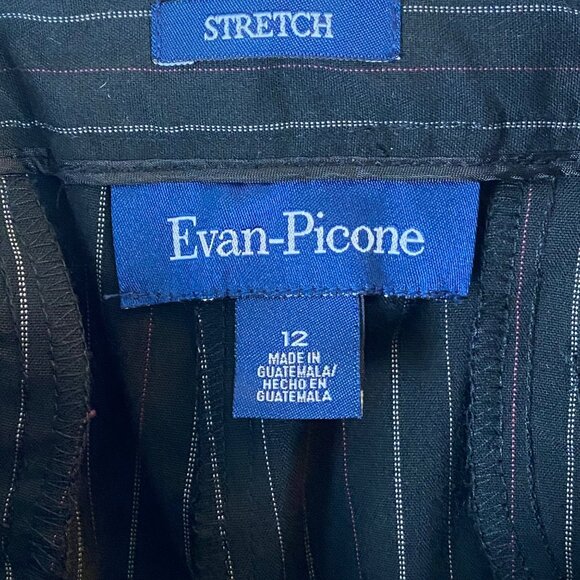 Evan Picone Stretch Dress Pants Women's Red White Striped Size 12 - Picture 4 of 7